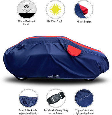 XAFO Car Cover For Mercedes Benz E280 Cdi (With Mirror Pockets)(Red)