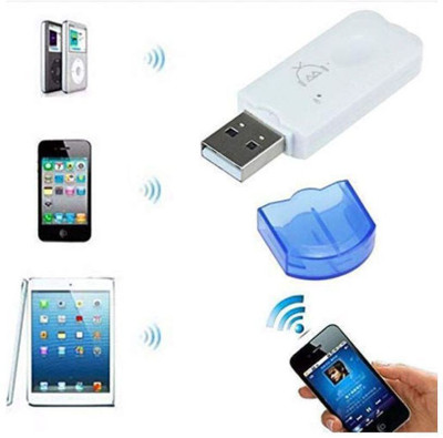 FITUP v4.0 Car Bluetooth Device with Audio Receiver(Blue, White)