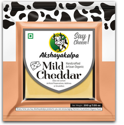 Akshayakalpa Handcrafted artisan organic mild Cheddar cheese(200 g)
