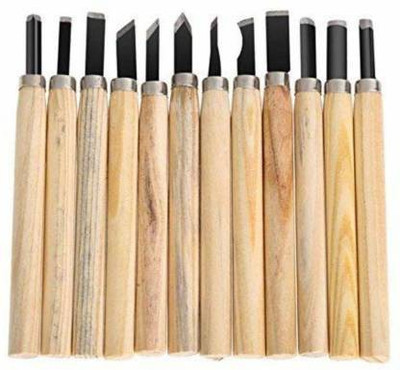 Utkarsh Enterprise Hand Wood Carving Chisels Knife Combination Chisel Set(Pack of 12)