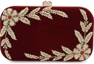 FOR THE BEAUTIFUL YOU Party, Casual Maroon  Clutch