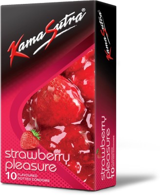 Kamasutra Strawberry Pleasure Flavoured Condoms Condom(10 Sheets)