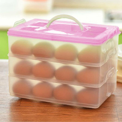 Handy Trendy Plastic Egg Container  - 3 dozen(Multicolor)