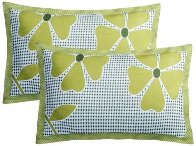 Supreme Home Collective Microfiber Pillows Cover(Pack of 2, 69 cm*44 cm, Green)