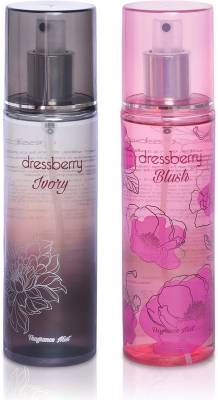 Dressberry Blush and Ivory Combo Pack Body Mist  -  For Women  (380 ml, Pack of 2)