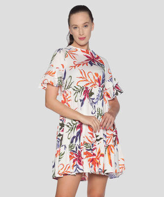 CAMPUS SUTRA Women Fit and Flare Multicolor Mini/Short Dress