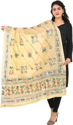 CHINU ENTERPRISES Cotton Blend Embroidered Women Dupatta