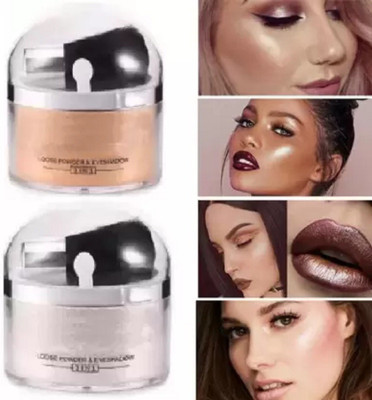 ADJD Silver Shimmery Shiny & Golden Shiny Face Makeup Shimmer Highlighter(GOLD HIGHLIGHTER, SILVER HIGHLIGHTER)