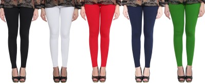 Clarita Ankle Length Western Wear Legging(Black, White, Red, Dark Blue, Green, Solid)