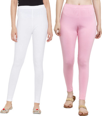 Style Access Ankle Length  Western Wear Legging(White, Pink, Solid)