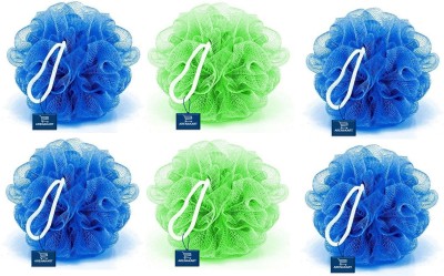 arenakart Loofah(Pack of 6, Green, Blue)