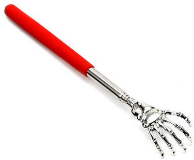 AlexVyan Magnetic Itching Extendable Itching Stick Back Massager Back Scratcher, Long Massage Tools,Stainless Steel Heavy Duty Curved Back Itching Scratcher with Non-Slip Handle for Men Women Kids Massager(Red)
