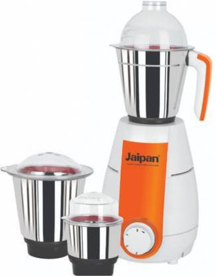 Jaipan MIXKING 750WATTS JP-MIXKING 750 Mixer Grinder (3 Jars, White, Orange)