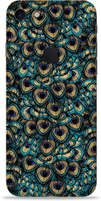 OggyBaba Apple iPhone 7, Phone Back side Protector and Camera Protector Mobile Skin(Ultra Super Peacock-Feather Glitter Skin Skin Matte Finish)