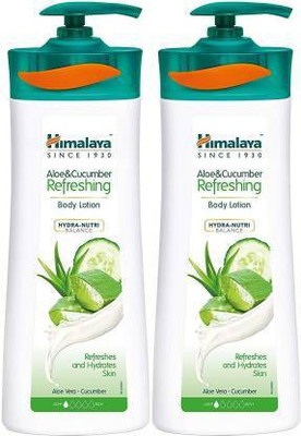 HIMALAYA Aloe and Cucumber Refreshing Body Lotion, 400ml x 2(800 ml)
