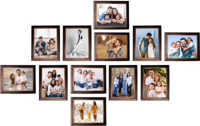 KDM Home Decor Wood Wall Photo Frame(Brown, 12 Photo(s), 5x7 Inch)
