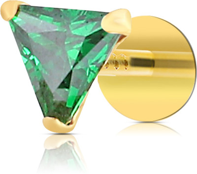 RUBBIE Cubic Zirconia Gold-plated Plated Metal Nose Stud