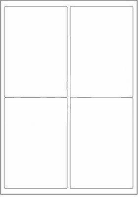 sehgal A4 Labels for Laser, Inkjet & Copiers (4 Label Sheet)(Pack of 40 Sheets) Self Adhesive Paper Label(White)