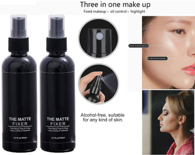 MYEONG MATTE FINISH FACE SPRAY MAKEUP SETTING LONG WEAR FIXER COMBO Primer  - 200 ml(TRANSAPARENT)