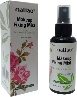 maliao Makeup Fixing Mist with Rose Water and Green Tea Primer  - 80 ml(Transparent)
