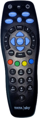 RR Learning  Remote controller Good Work Set Top Box Universal Remote Compatible with Tata Sky Universal HD & SD Set top Box Tata sky Remote Controller(Black)