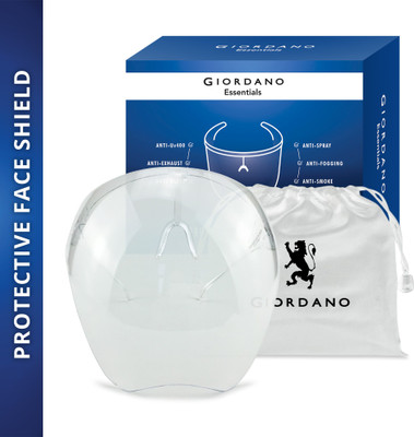 GIORDANO GD1FCSHLD Goggle-Style Face Shield with 180° Safety Coverage: Anti-Fog Glasses and Clear Face Visor Integrated in One Design - Unisex Fashion Protective Wear for Men & Women Safety Visor(Size - Free Size)