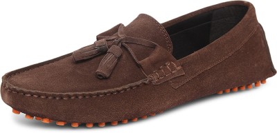 LOUIS STITCH Loafers For Men(Brown , 6)