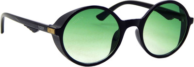 Els Round Sunglasses(For Men & Women, Green)