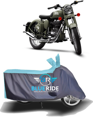 BLOERIDE Two Wheeler Cover for Royal Enfield(Battle Green, Blue, Grey)