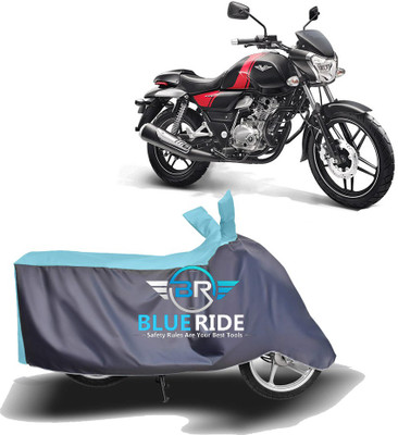 BLOERIDE Two Wheeler Cover for Bajaj(V 150, Blue, Grey)