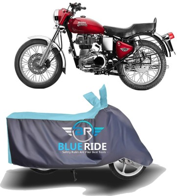 BLOERIDE Two Wheeler Cover for Royal Enfield(Bullet 350 Twinspark, Blue, Grey)