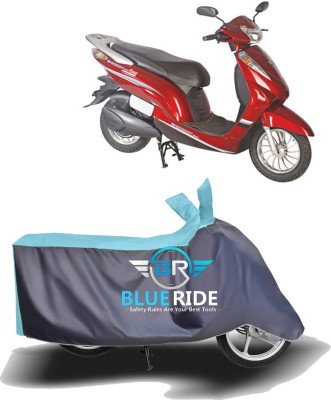 BLUERIDE Two Wheeler Cover for Avon(E Scoot, Blue, Grey)