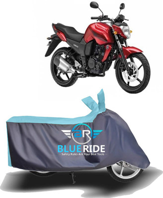 BLOERIDE Two Wheeler Cover for Yamaha(FZ16, Blue, Grey)