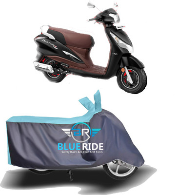 BLOERIDE Two Wheeler Cover for Hero(MotoCorp Destini 125, Blue, Grey)