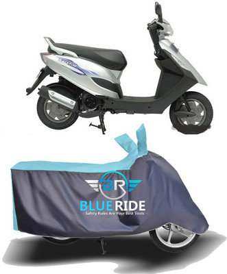 BLORIDE Two Wheeler Cover for Bajaj(Kristal, Blue, Grey)