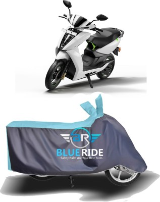 ENTIRELY ELITE Waterproof Two Wheeler Cover for Ather(450, Blue, Grey)