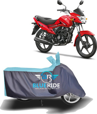 BLORIDE Two Wheeler Cover for Suzuki(Hayate, Blue, Grey)
