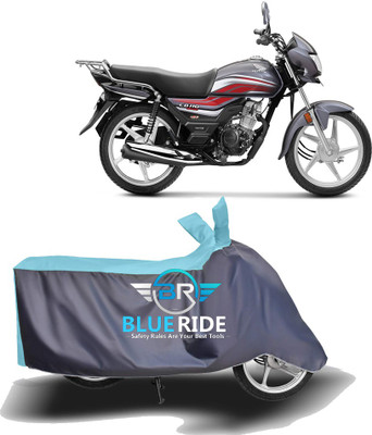 BLOERIDE Two Wheeler Cover for Honda(CD 110 Dream, Blue, Grey)