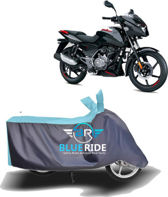 BLOERIDE Two Wheeler Cover for Bajaj(Pulsar, Blue, Grey)