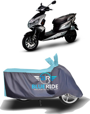BLORIDE Two Wheeler Cover for Okinawa(i-Praise, Blue, Grey)