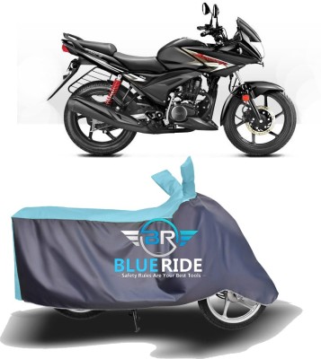 BLUERIDE Two Wheeler Cover for Hero(Ignitor, Blue, Grey)