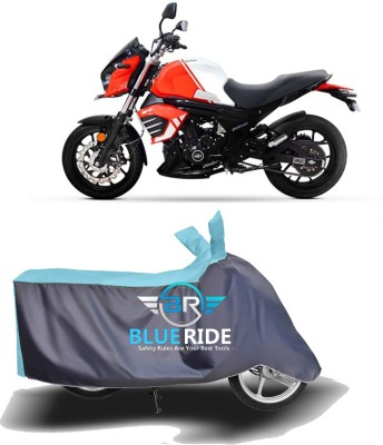 BLUERIDE Two Wheeler Cover for Mahindra(Mojo, Blue, Grey)