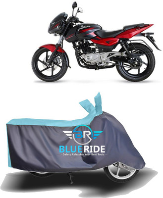 BLOERIDE Two Wheeler Cover for Bajaj(Pulsar 180 DTS-i, Blue, Grey)