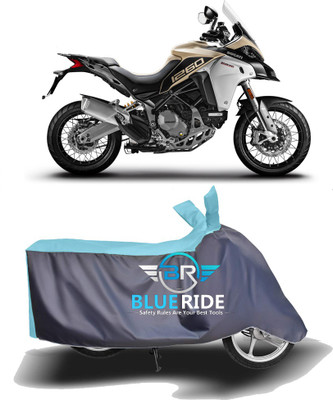 BLOERIDE Two Wheeler Cover for Ducati(Multistrada 1260, Blue, Grey)