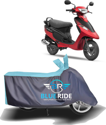 THE REAL ARV Two Wheeler Cover for TVS(Scooty Pep+, Blue, Grey)