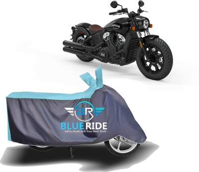 BLOERIDE Two Wheeler Cover for Indian(Scout, Blue, Grey)