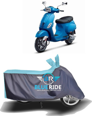 BLOERIDE Two Wheeler Cover for Vespa(Vespa SXL, Blue, Grey)