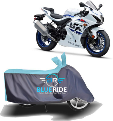 BLOERIDE Two Wheeler Cover for Suzuki(GSX-R1000 ABS, Blue, Grey)
