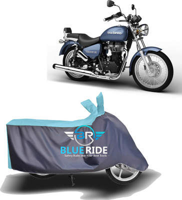 THE REAL ARV Waterproof Two Wheeler Cover for Royal Enfield(Thunderbird 500, Blue, Grey)