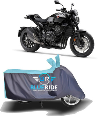 BLORIDE Two Wheeler Cover for Honda(CB, Blue, Grey)